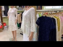 Renda Bordada 3CM para Noiva em Malha Africana de Nylon / Poliéster