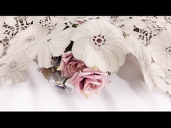 A guipura ata a guarnição do laço do bordado da fibra do leite do poliéster da guarnição