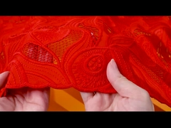 Decorar Renda 100% Poliéster Bordado Branco Ilhó Renda Guarnição