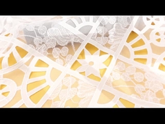 Tela química do laço da flor francesa solúvel em água da tela do laço para o vestido