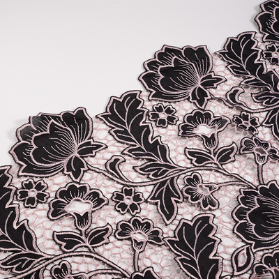 Sustainable Guipure Polyester Lace Trim Guipure Border Lace Trim Fabric
