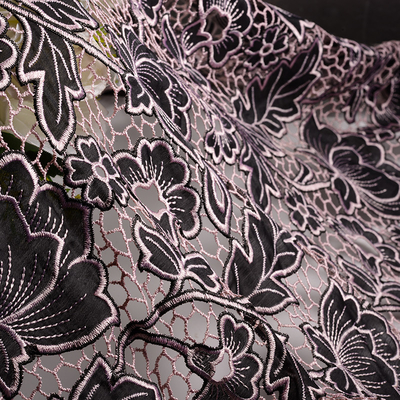 Sustainable Guipure Polyester Lace Trim Guipure Border Lace Trim Fabric