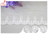 Sri Lanka Embroidery Floral Nylon Lace Trim With Cotton Material Customized