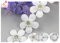 3D Floral Embroidered Trim With Bead Diamond For Dress Decoration 3.5 CM Width